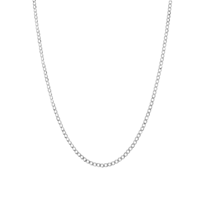 Medium Gold Curb Chain Necklace Vermeil 14K White Gold 18in 22in First