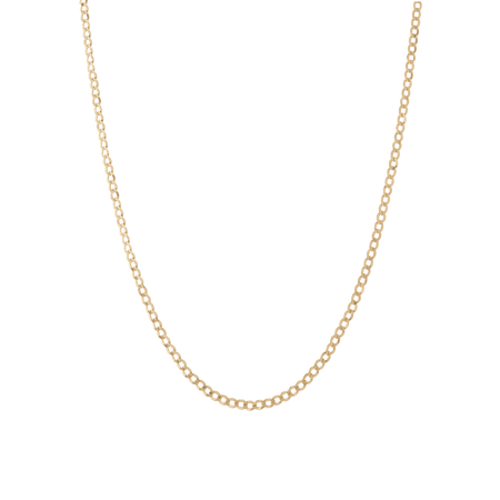 Aurate New York Medium Gold Curb Chain Necklace