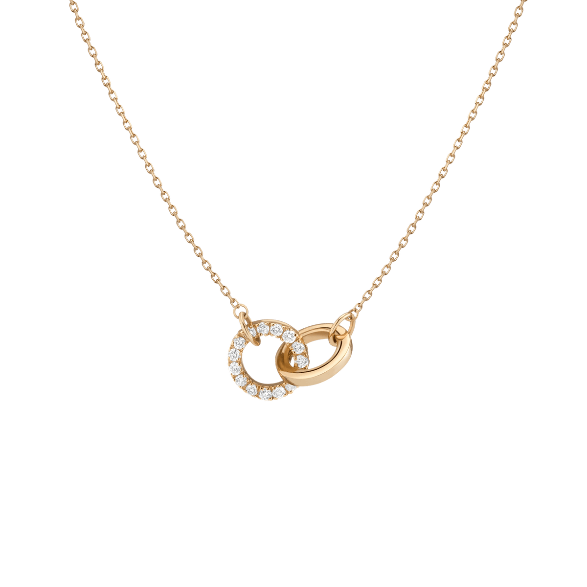 Diamond Connection Necklace in Yellow, Rose or White Gold