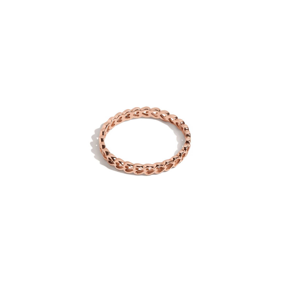 Infinity Heart Ring Rose Gold Vermeil 14K Gold 18K Gold
