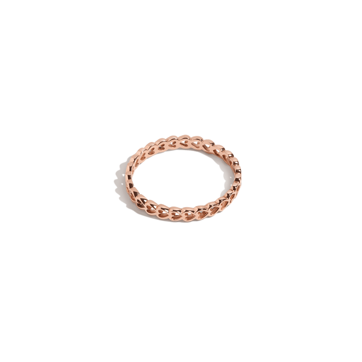 Infinity Heart Ring Rose Gold Vermeil 14K Gold 18K Gold