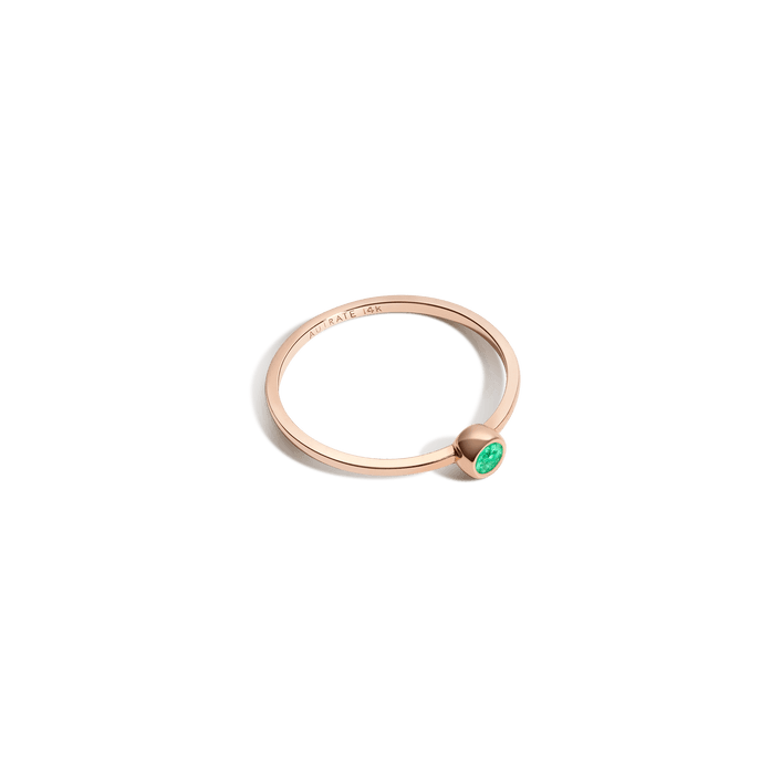 Birthstone Ring (Emerald) Rose Gold 14K 18K