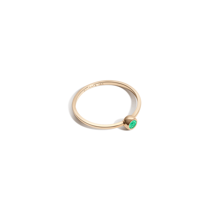 Birthstone Ring (Emerald) Yellow Gold 14K 18K