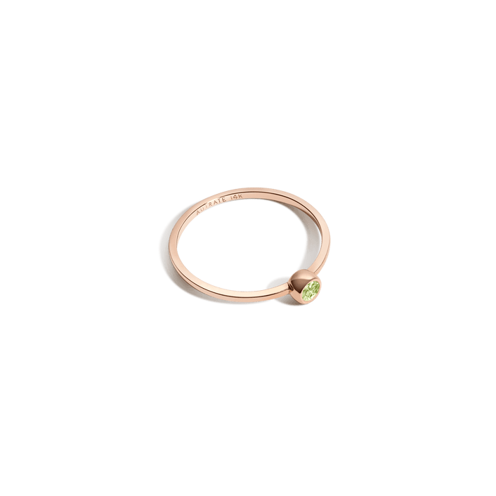 Birthstone Ring (Peridot) Rose Gold 14K 18K