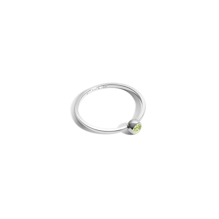 Birthstone Ring (Peridot) White Gold 14K 18K