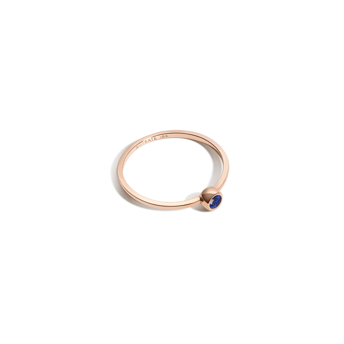 Birthstone Ring (Blue Sapphire) Rose Gold 14K 18K