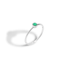 Birthstone Ring (Emerald) White Gold 14K 18K First