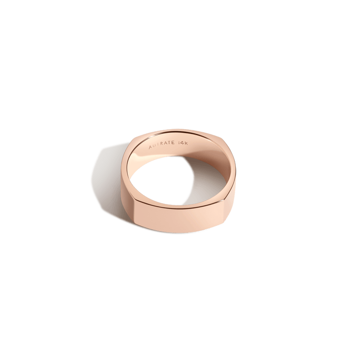 Geometric Square Ring Rose Gold 14k 18k