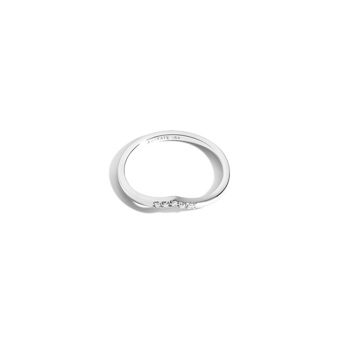 Brooklyn Bridge Ring with White Diamonds White Gold Vermeil 14K White Gold 18K White Gold White Diamonds