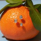 XL Lab Grown Diamond Pear Bezel Stud Earrings