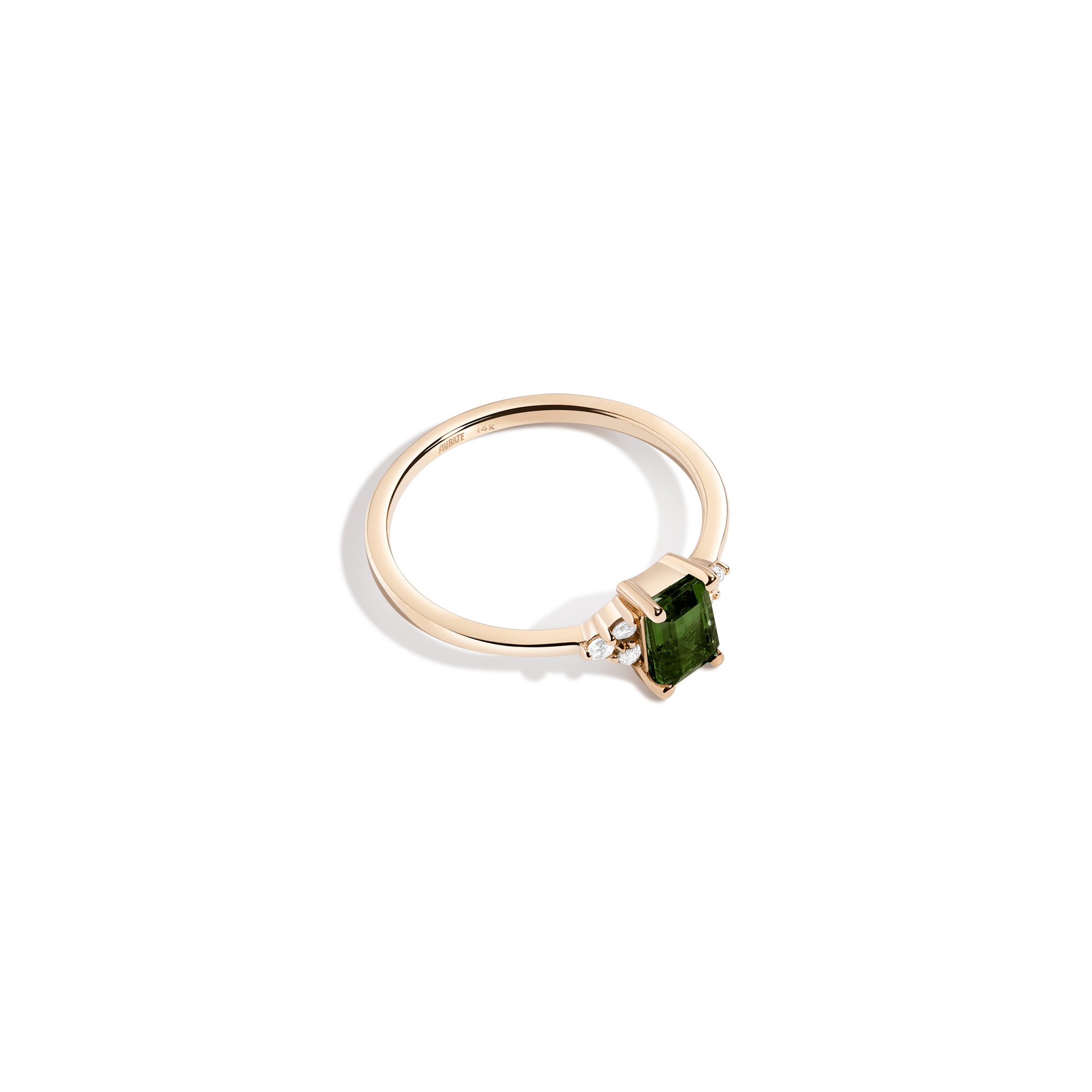 Vintage Emerald Cut Ring in Yellow, Rose or White Gold