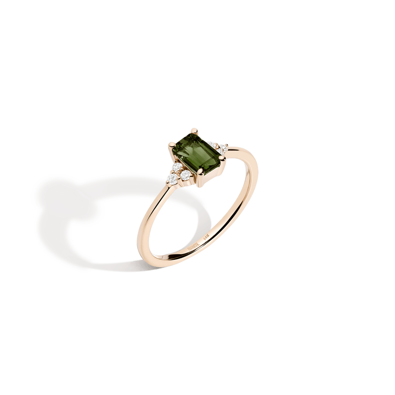 Vintage Inspired Emerald Cut Ring