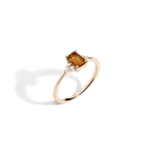 Vintage-Inspired Emerald Cut Ring - Citrine