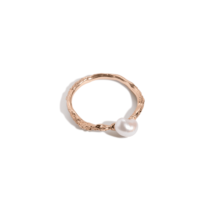 Venus Organic Pearl Gold Ring Vermeil Rose Gold