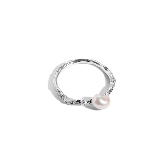 Venus Organic Pearl Gold Ring Vermeil White Gold