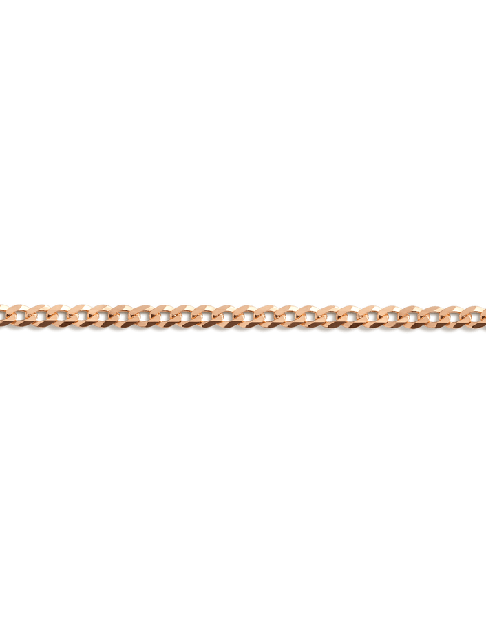 Large Gold Curb Chain Anklet Vermeil Rose Gold First
