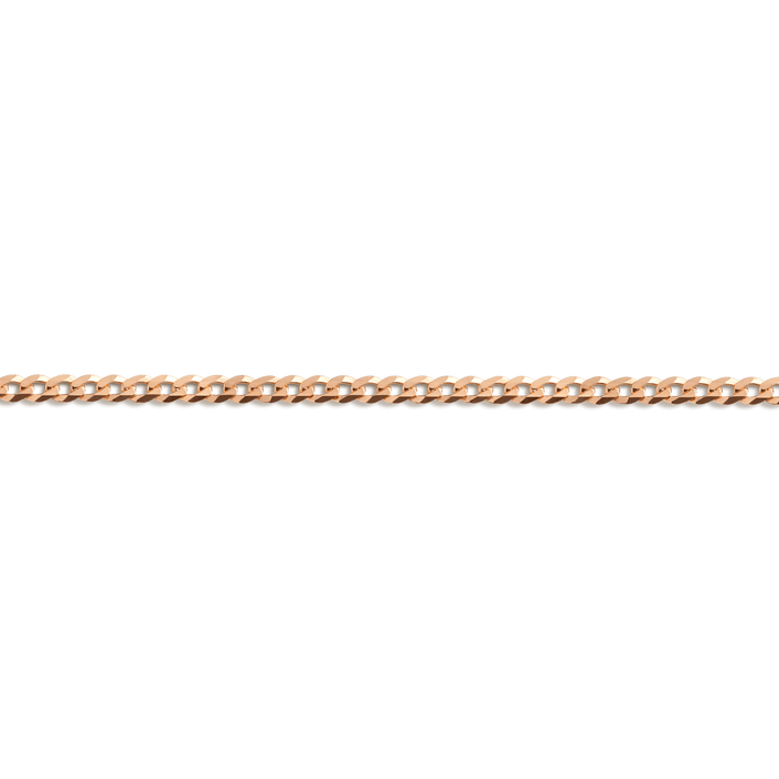 Large Gold Curb Chain Anklet Vermeil Rose Gold First