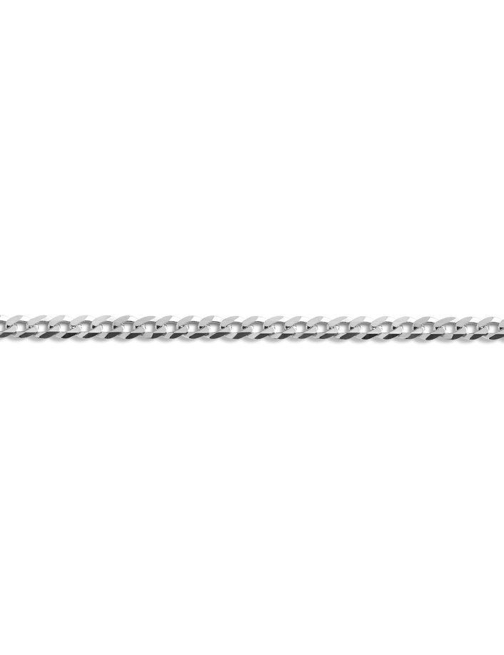 Large Curb Chain Bracelet Vermeil 14K White Gold First