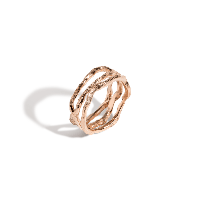 Venus Tri Gold Ring Vermeil Rose Gold First