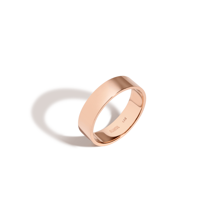 Modern Cigar Band Vermeil Rose Gold 14K Rose Gold 18K Rose Gold First