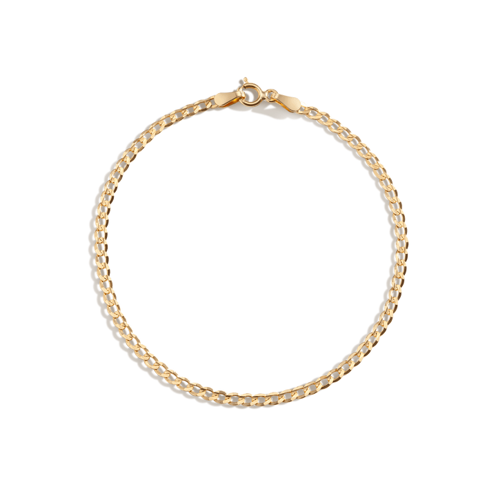 Medium Curb Chain Bracelet Vermeil 14K Yellow Gold