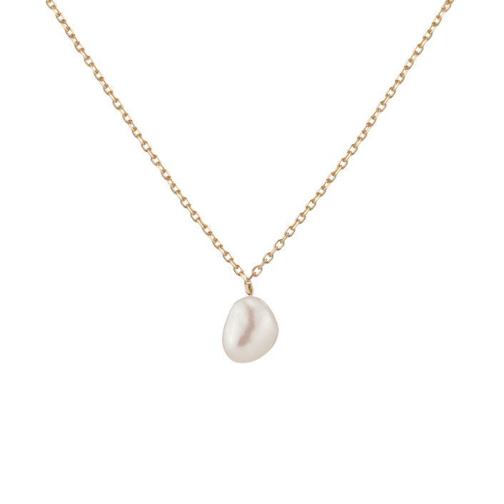 AURATE X KERRY: Venus Organic Pearl Gold Necklace