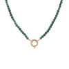 Aura Beaded Necklace Vermeil 14k Yellow Gold Rose Gold White Gold Green Malachite 16.5in 18in First