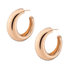 Gold Smooth Arch Hoops Large Vermeil 14K 18K Rose Gold Single Pair First