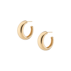 Gold Smooth Arch Hoops Medium