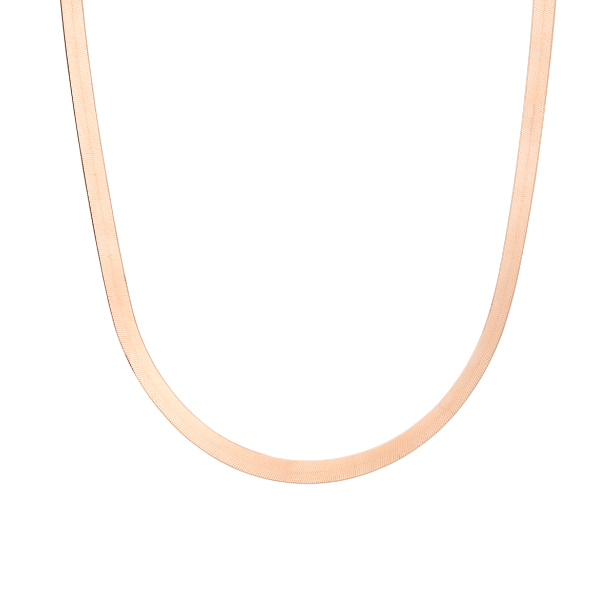 Gold Herringbone Chain Vermeil Rose Gold 5mm 16in 18in First