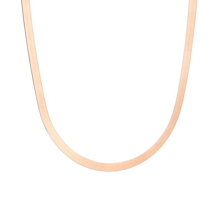 Gold Herringbone Chain Vermeil Rose Gold 5mm 16in 18in First