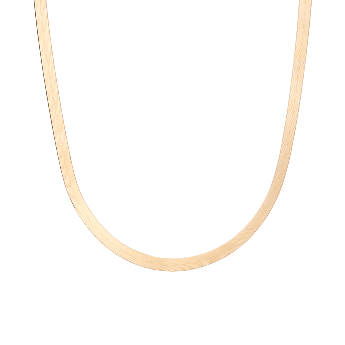 Gold Herringbone Chain Vermeil Yellow Gold 5mm 16in 18in First
