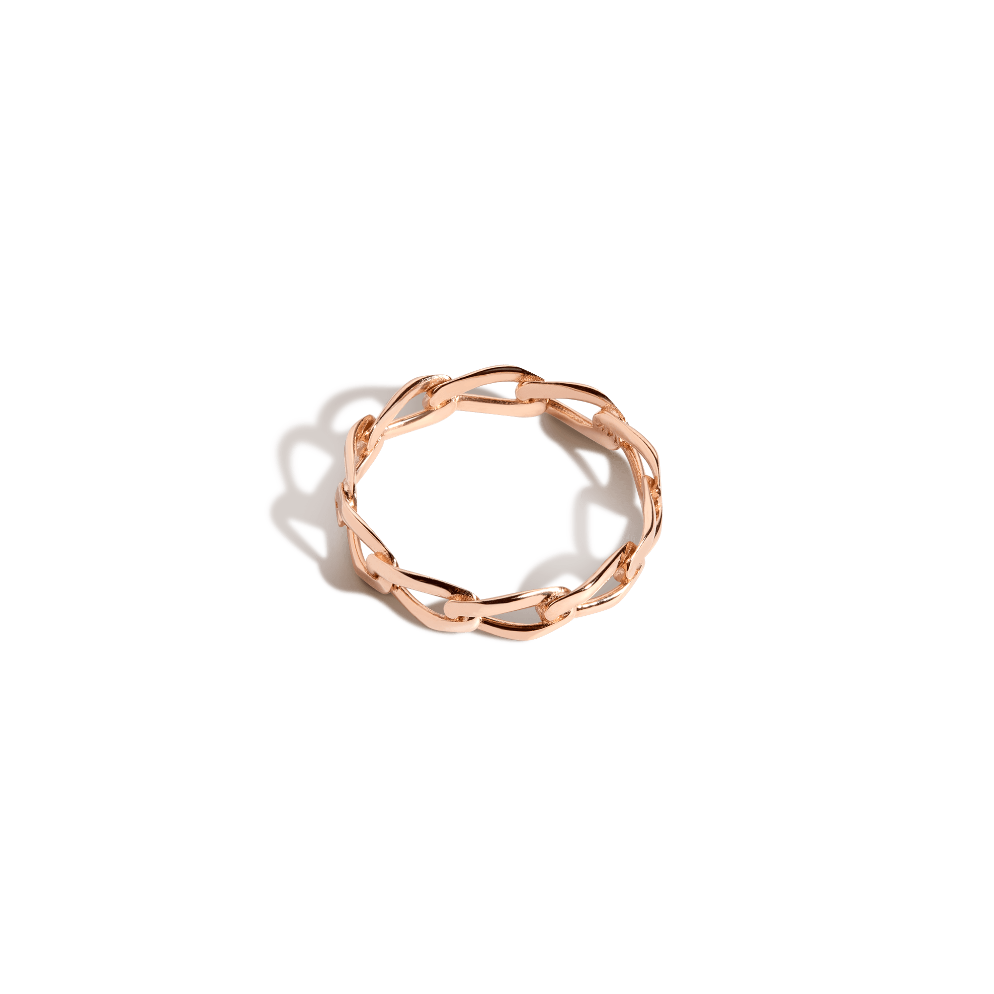 Open Link Ring in Yellow, Rose or White Gold