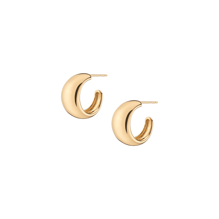 Gold Smooth Arch Hoops Small