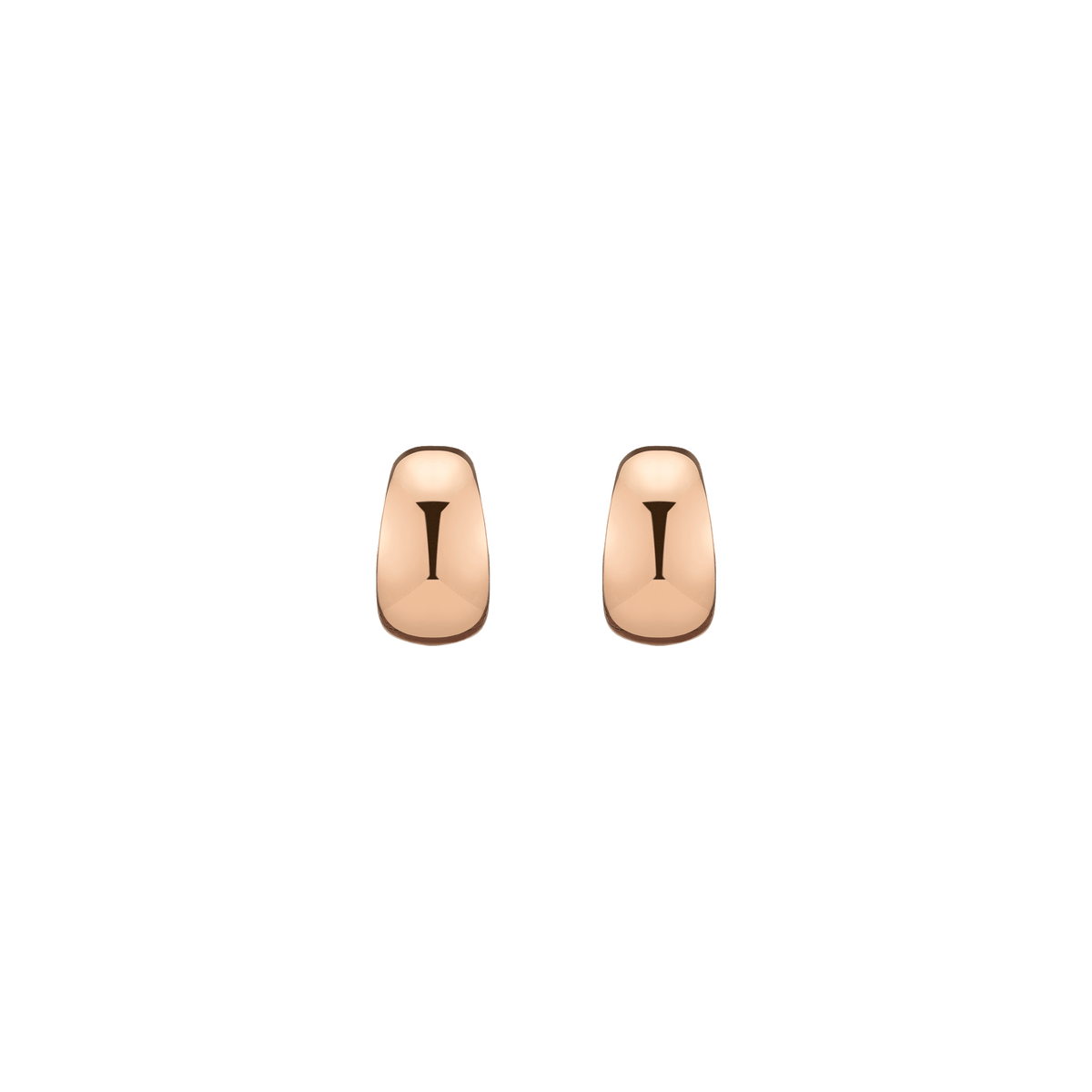 Gold Smooth Arch Hoops Small Vermeil 14K 18K Rose Gold Single Pair