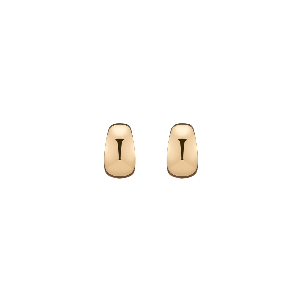 Gold Smooth Arch Hoops Small Vermeil 14K 18K Yellow Gold Single Pair