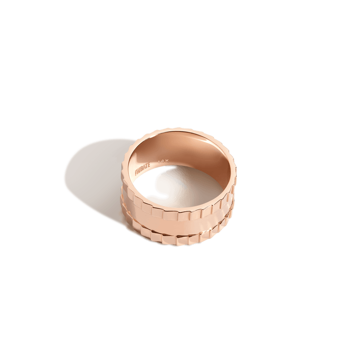 Infinity Cigar Band Vermeil Rose Gold 14K Rose Gold 18K Rose Gold