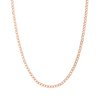 Large Gold Curb Chain Necklace Vermeil 14K Rose Gold 18in 22in First