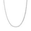 Large Gold Curb Chain Necklace Vermeil 14K White Gold 18in 22in First