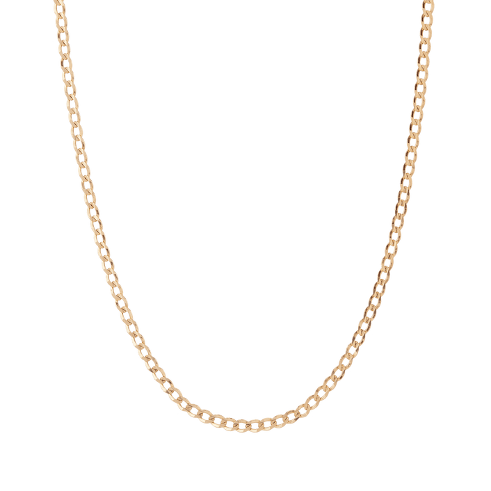 Large Gold Curb Chain Necklace