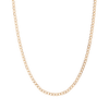 Large Gold Curb Chain Necklace Vermeil 14K Yellow Gold 18in 22in First