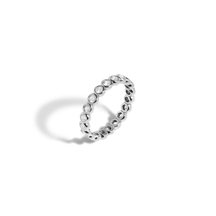 Pave Eternity Band | Diamond and 14K Gold Eternity Band | Liven – Liven  Company