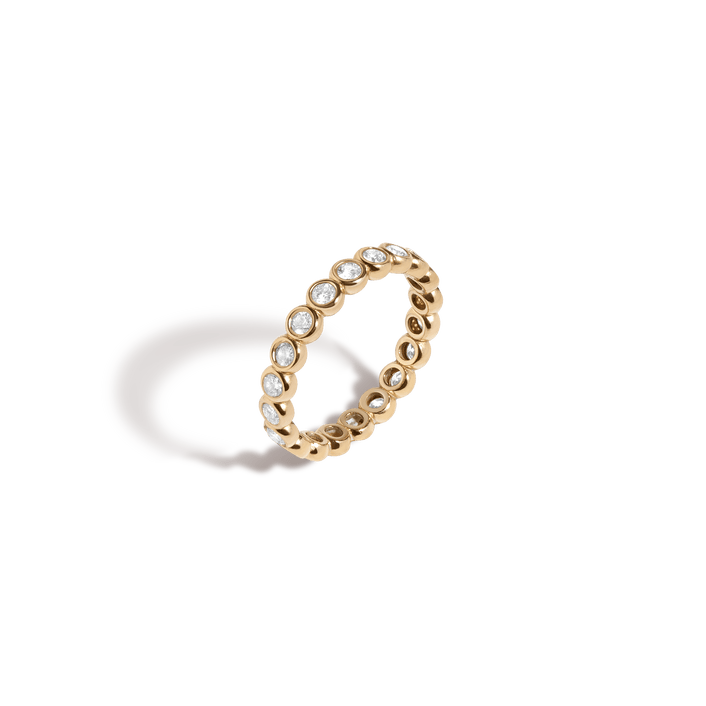 Diamond Eternity Ring Yellow Gold 14K 18K First