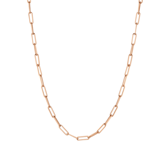 Large Chain Necklace Rose Gold Vermeil 14K 18K 16in 18in 22in First