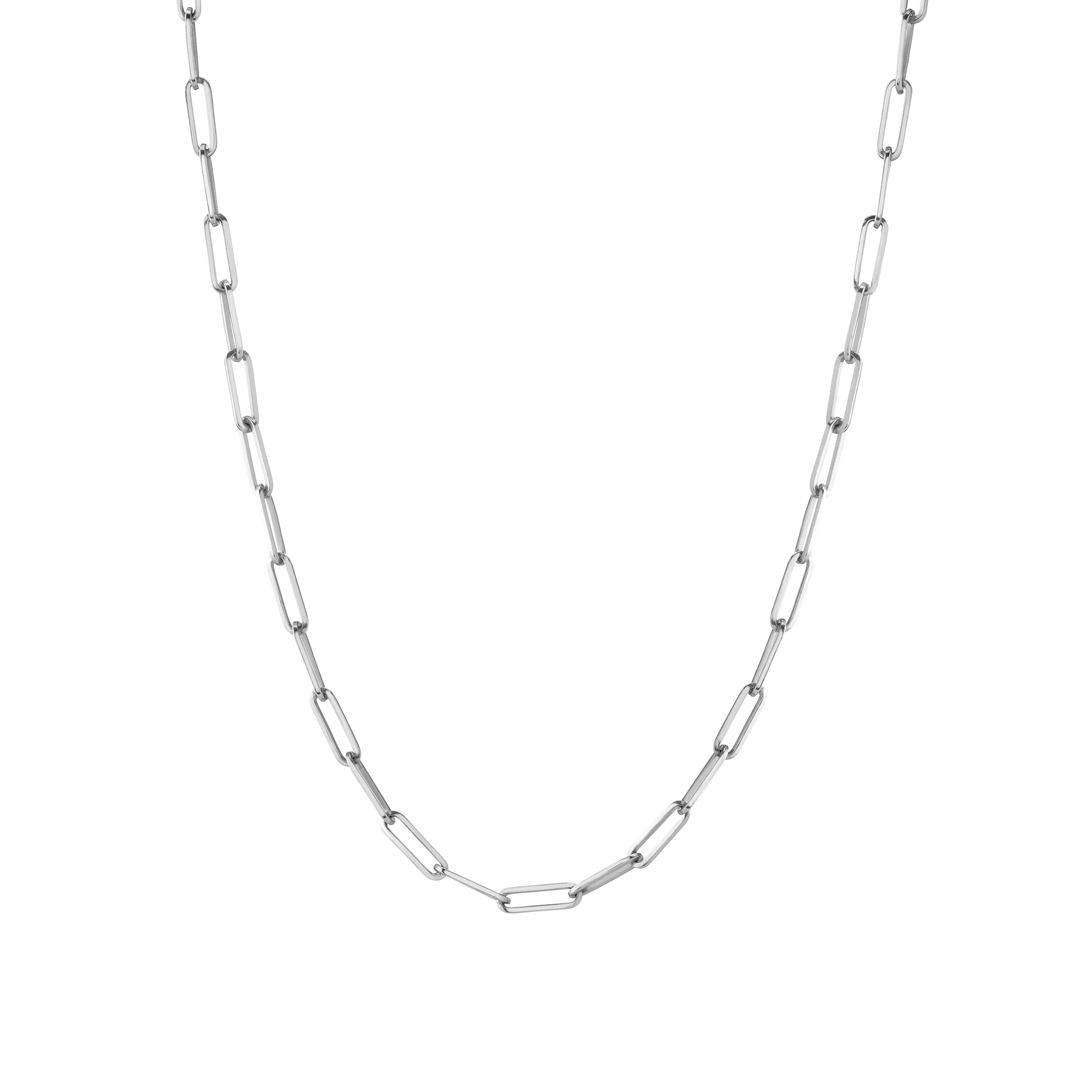 Large Paperclip Chain Necklace in Yellow, Rose or White Gold