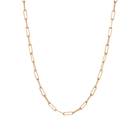 22 Inch Large Paperclip Chain Necklace in 18k Gold Vermeil