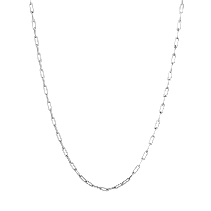 Medium Chain Necklace White Gold Vermeil 14K 16in 18in 22in First