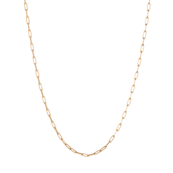 B Chain Thin Necklace in Gold