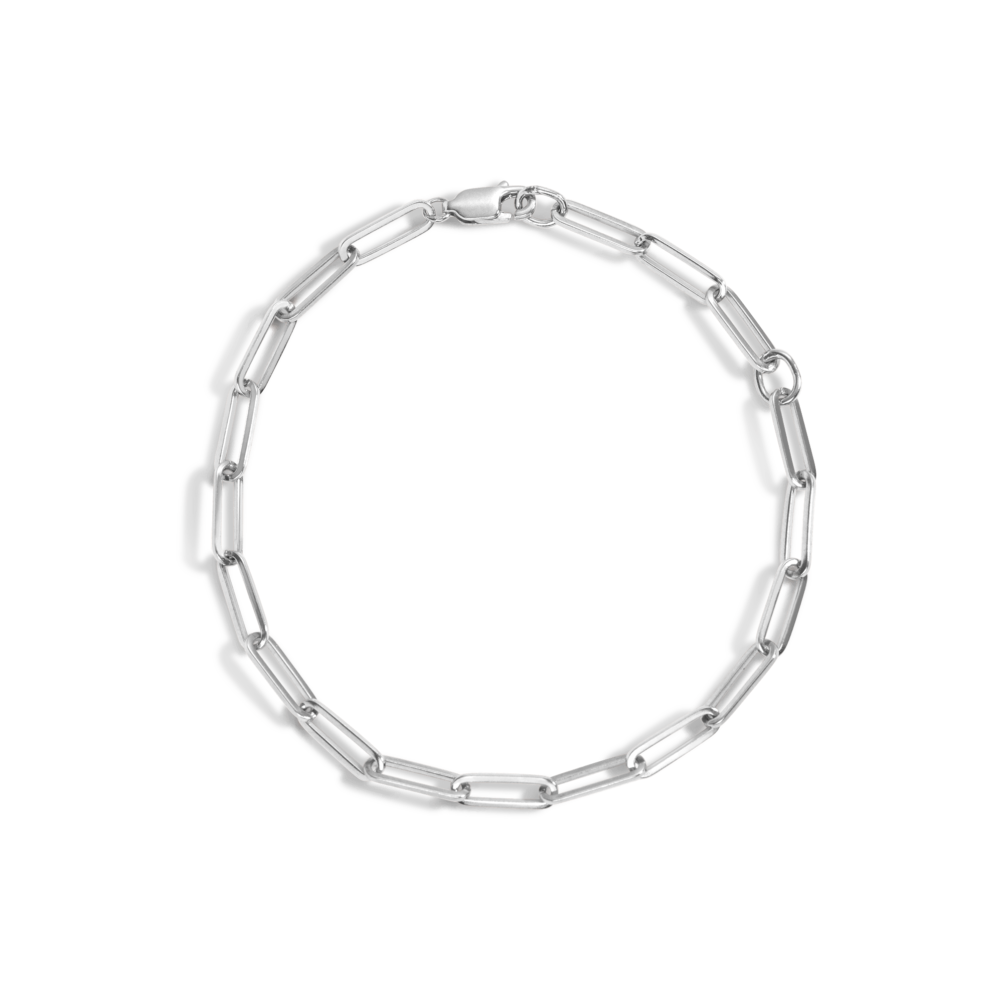 Large Paperclip Chain Bracelet in Yellow, Rose or White Gold