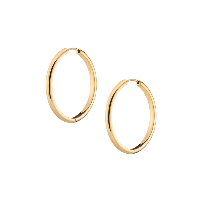 Large Endless Gold Hoop Earrings